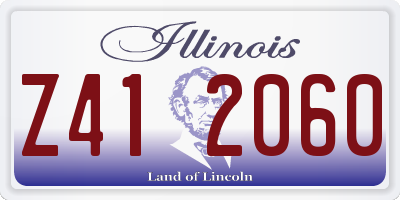 IL license plate Z412060
