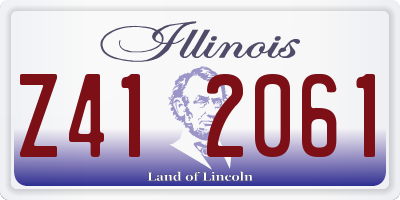 IL license plate Z412061