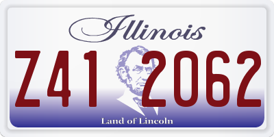 IL license plate Z412062