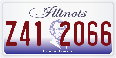 IL license plate Z412066