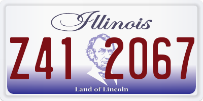 IL license plate Z412067
