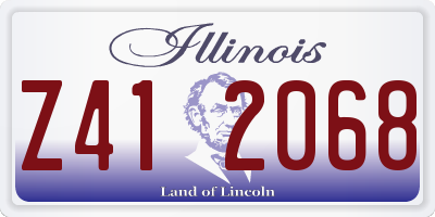 IL license plate Z412068