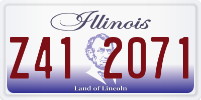 IL license plate Z412071