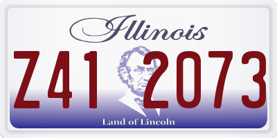 IL license plate Z412073