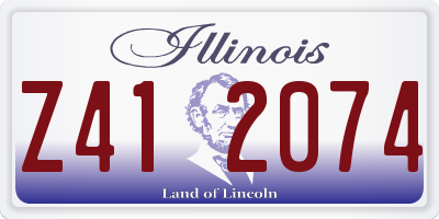 IL license plate Z412074