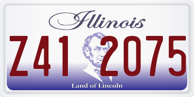 IL license plate Z412075