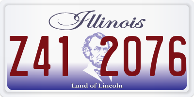 IL license plate Z412076