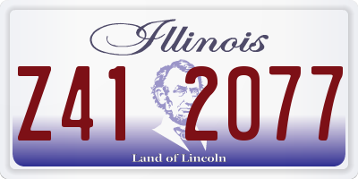 IL license plate Z412077
