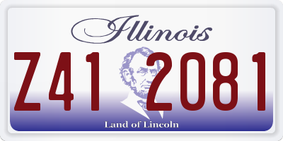 IL license plate Z412081