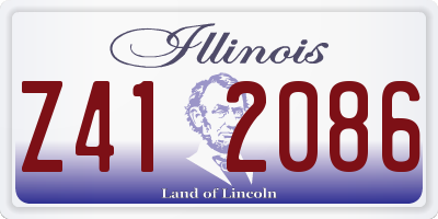IL license plate Z412086