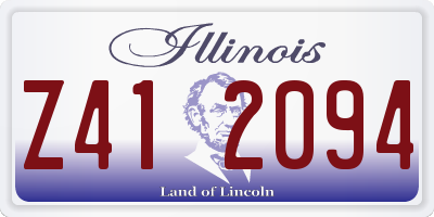 IL license plate Z412094
