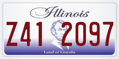 IL license plate Z412097