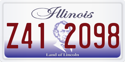 IL license plate Z412098