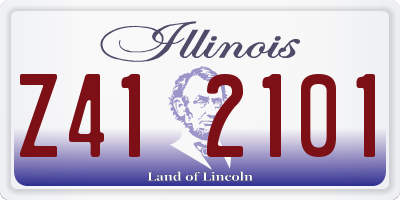 IL license plate Z412101