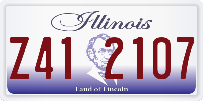 IL license plate Z412107