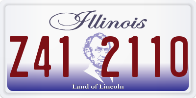 IL license plate Z412110