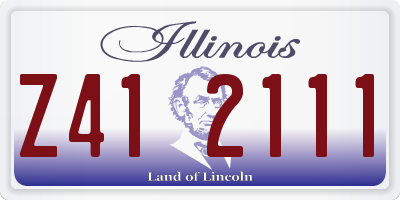 IL license plate Z412111