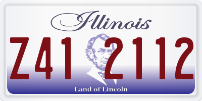 IL license plate Z412112