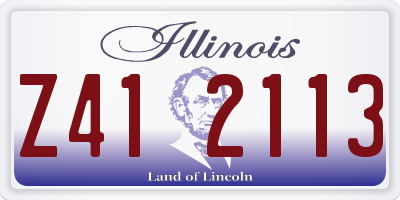 IL license plate Z412113