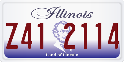 IL license plate Z412114