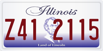 IL license plate Z412115