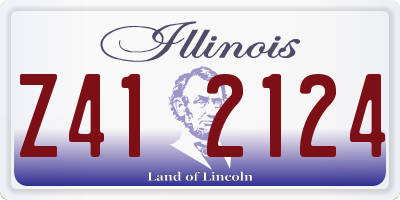 IL license plate Z412124