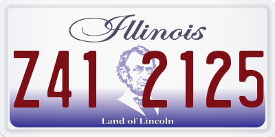 IL license plate Z412125