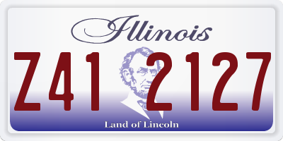 IL license plate Z412127