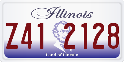 IL license plate Z412128