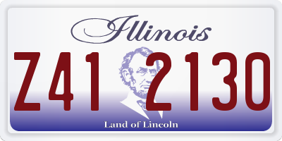 IL license plate Z412130