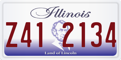 IL license plate Z412134