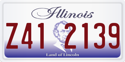 IL license plate Z412139