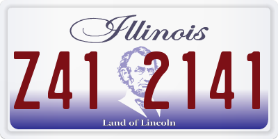 IL license plate Z412141
