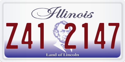 IL license plate Z412147