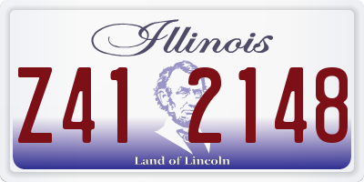 IL license plate Z412148