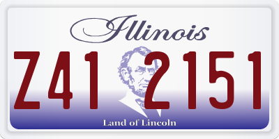 IL license plate Z412151