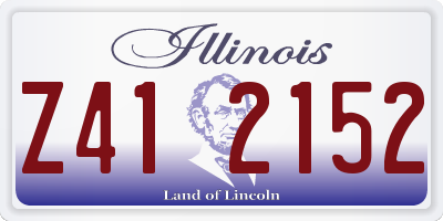 IL license plate Z412152