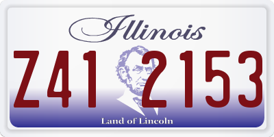 IL license plate Z412153