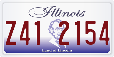 IL license plate Z412154