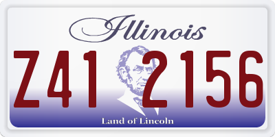 IL license plate Z412156