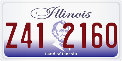IL license plate Z412160