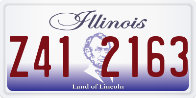IL license plate Z412163