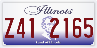 IL license plate Z412165