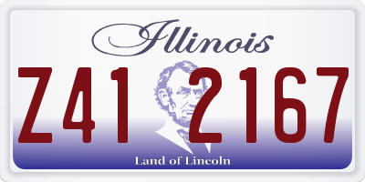 IL license plate Z412167