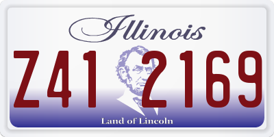 IL license plate Z412169