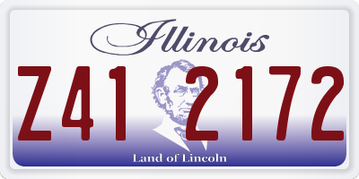 IL license plate Z412172