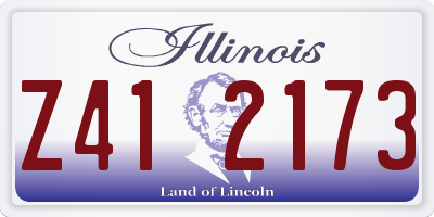 IL license plate Z412173