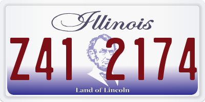 IL license plate Z412174