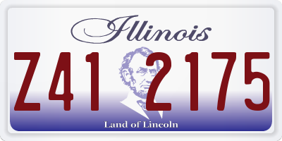 IL license plate Z412175
