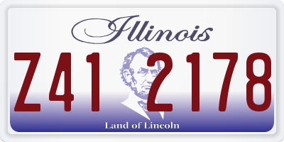 IL license plate Z412178